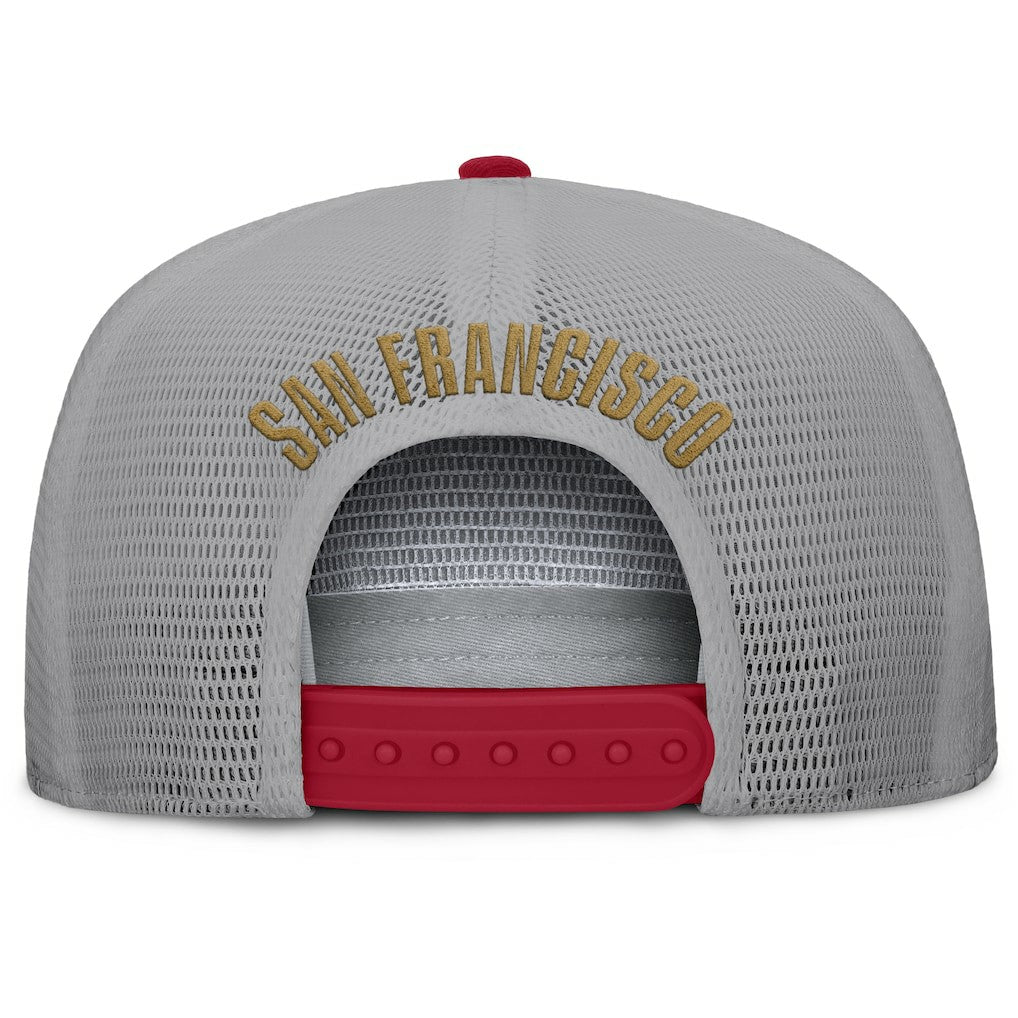 San Francisco 49ers Edge Rush Trucker Adjustable Hat Scarlet/Gray - Fanatics