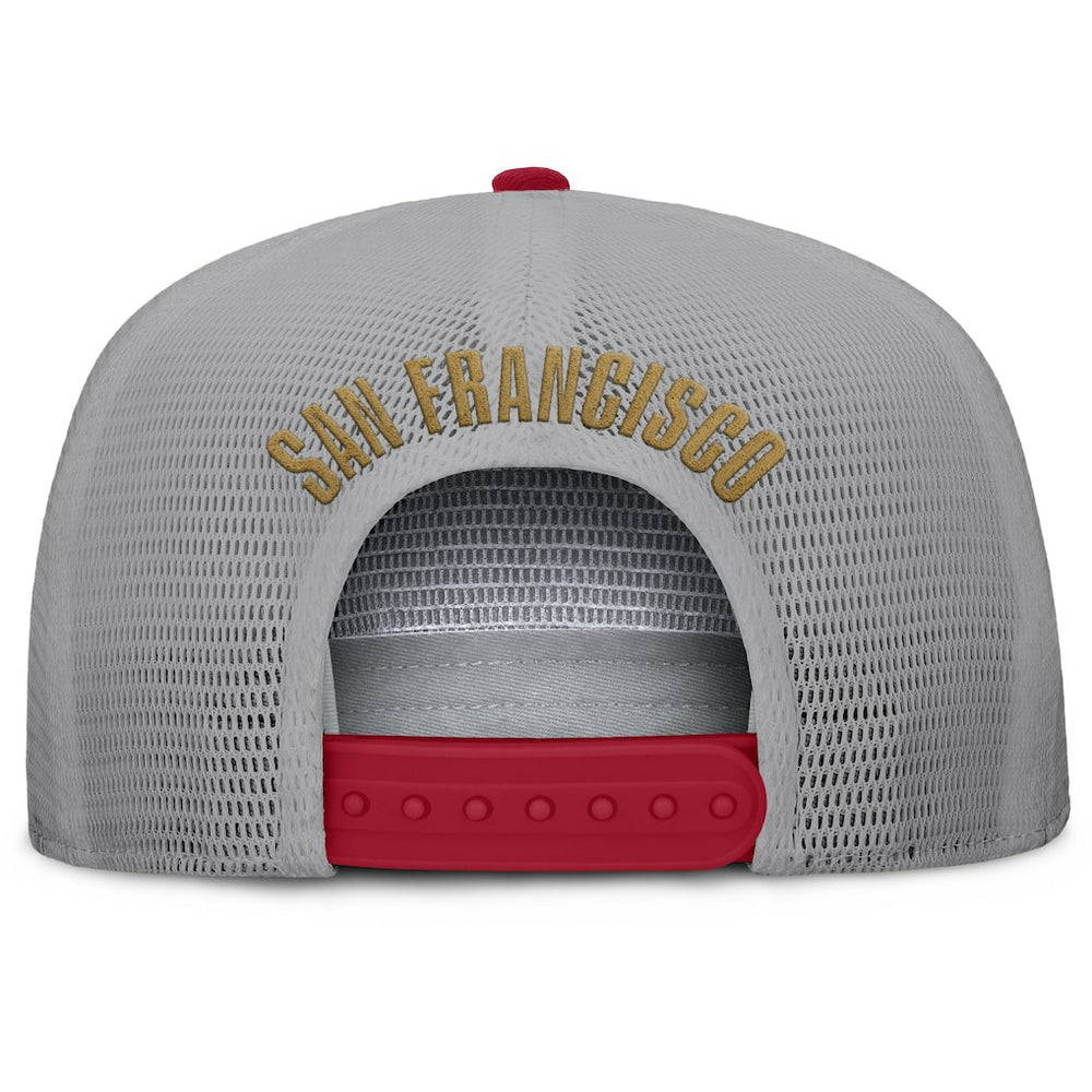 San Francisco 49ers Edge Rush Trucker Adjustable Hat Scarlet/Gray - Fanatics