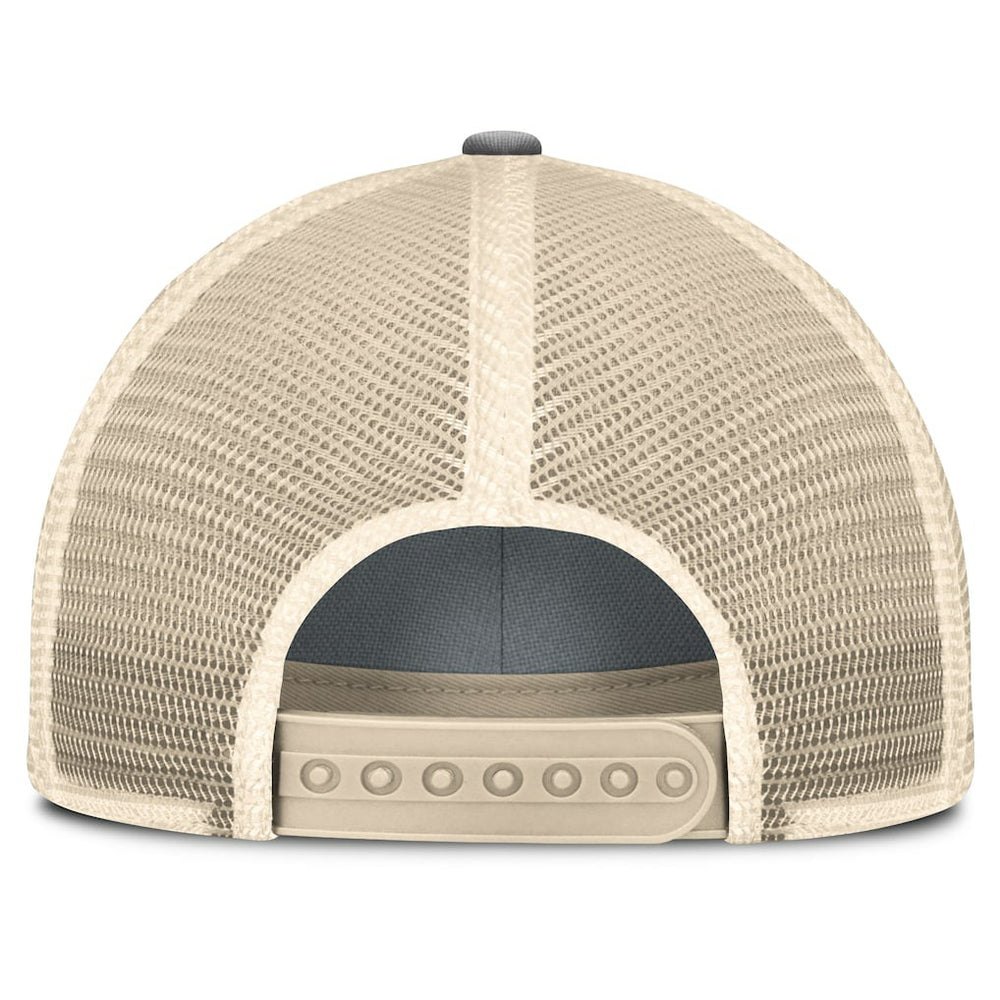 Las Vegas Raiders Heritage Bootleg Trucker Adjustable Hat Gray - Fanatics