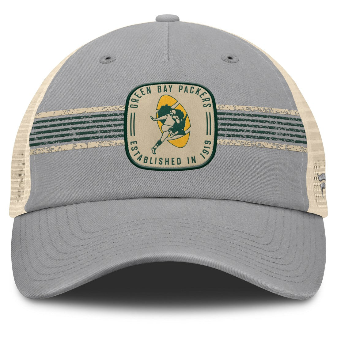 Green Bay Packers Heritage Bootleg Trucker Adjustable Hat Gray - Fanatics