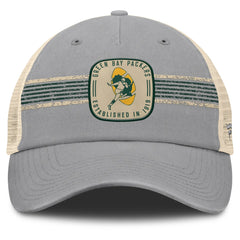 Green Bay Packers Heritage Bootleg Trucker Adjustable Hat Gray - Fanatics