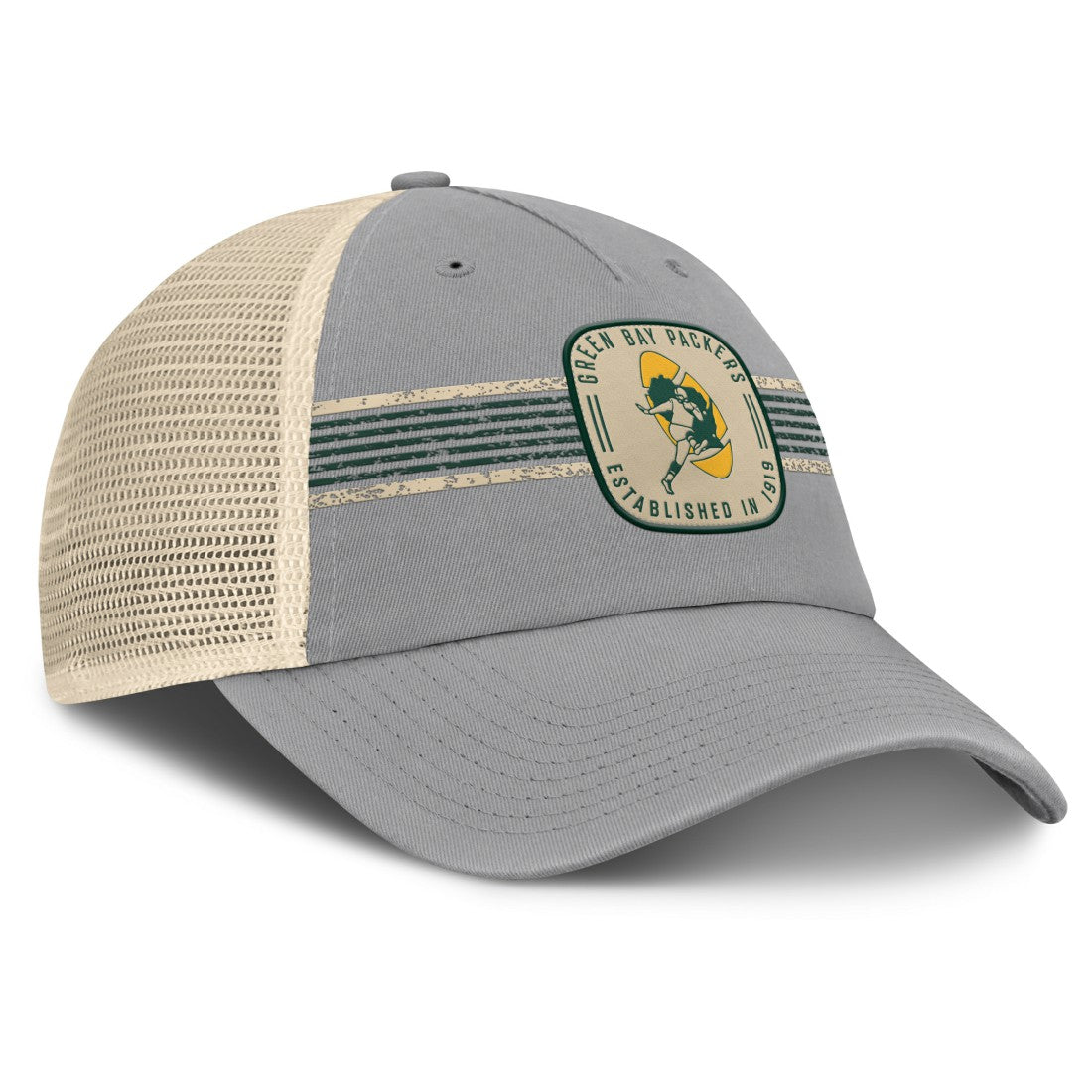 Green Bay Packers Heritage Bootleg Trucker Adjustable Hat Gray - Fanatics