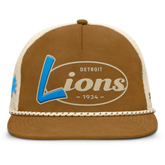 Detroit Lions Iso Rope Trucker Adjustable Hat Brown - Fanatics