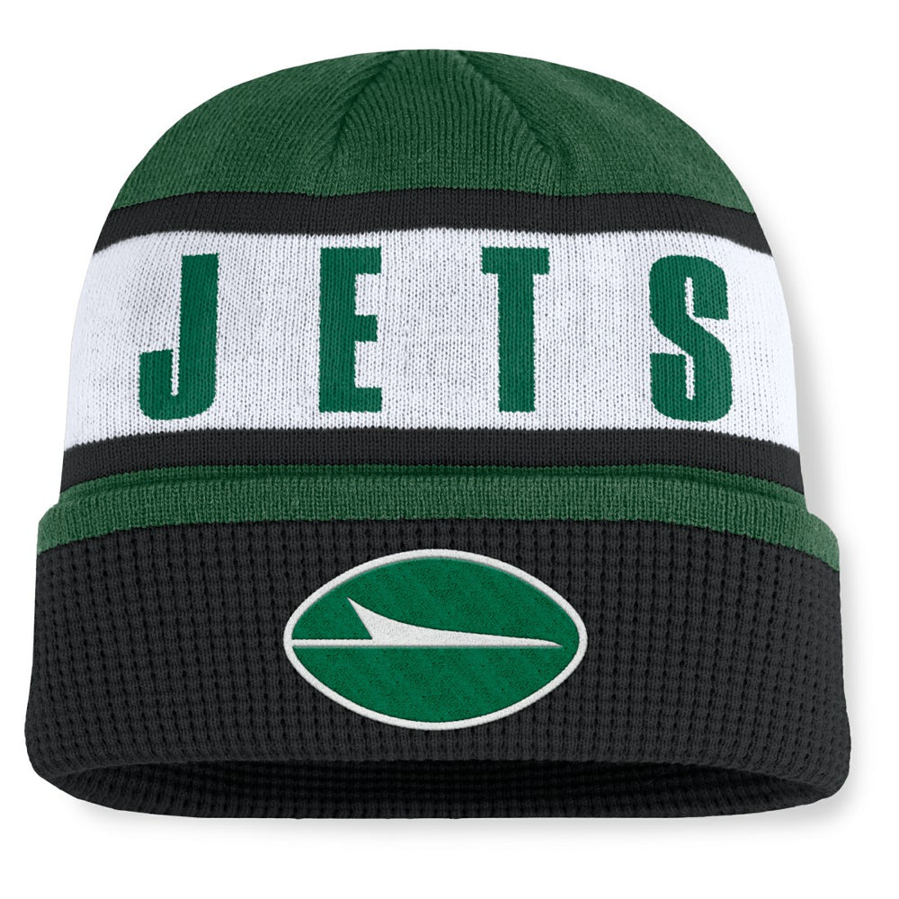 New York Jets Oskie Cuffed Knit Hat Green/Black - Fanatics