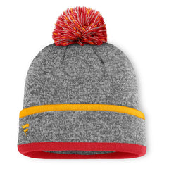 Kansas City Chiefs Motion Cuffed Knit Hat with Pom Heather Gray - Fanatics