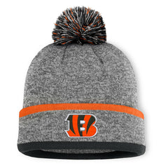 Cincinnati Bengals Motion Cuffed Knit Hat with Pom Heather Gray - Fanatics