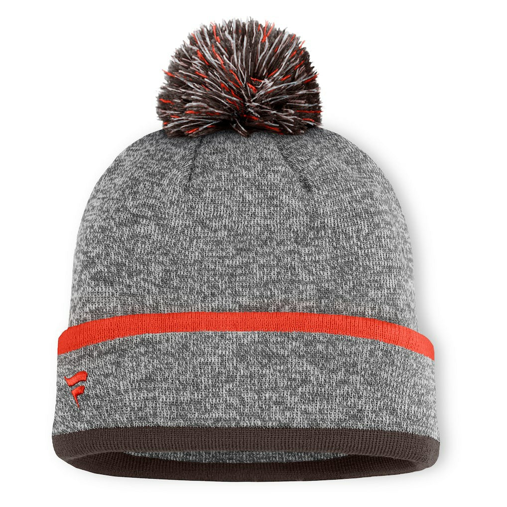 Cleveland Browns Motion Cuffed Knit Hat with Pom Heather Gray - Fanatics