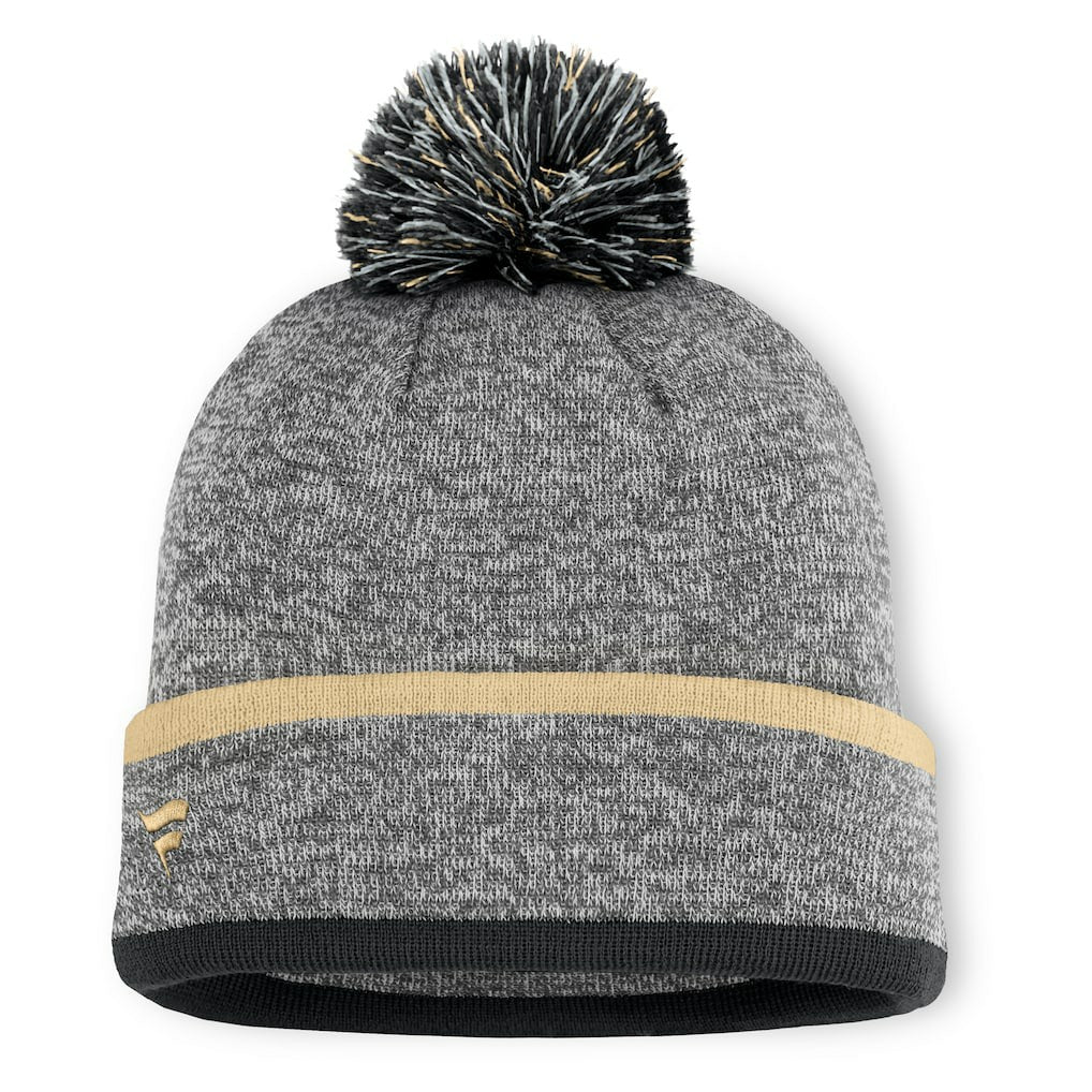 New Orleans Saints Motion Cuffed Knit Hat with Pom Heather Gray - Fanatics