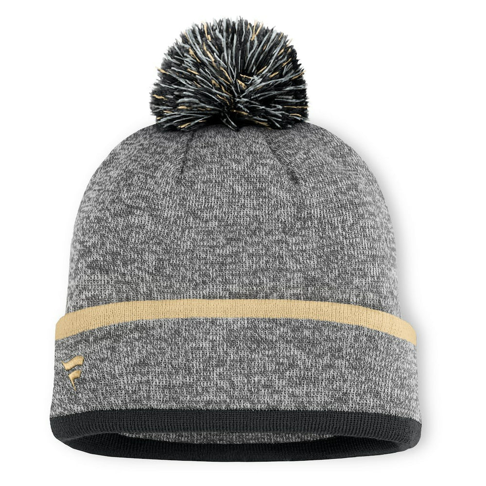 New Orleans Saints Motion Cuffed Knit Hat with Pom Heather Gray - Fanatics