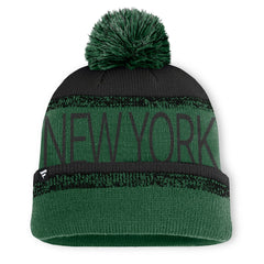 New York Jets Play Action Cuffed Knit Hat with Pom Green/Black - Fanatics