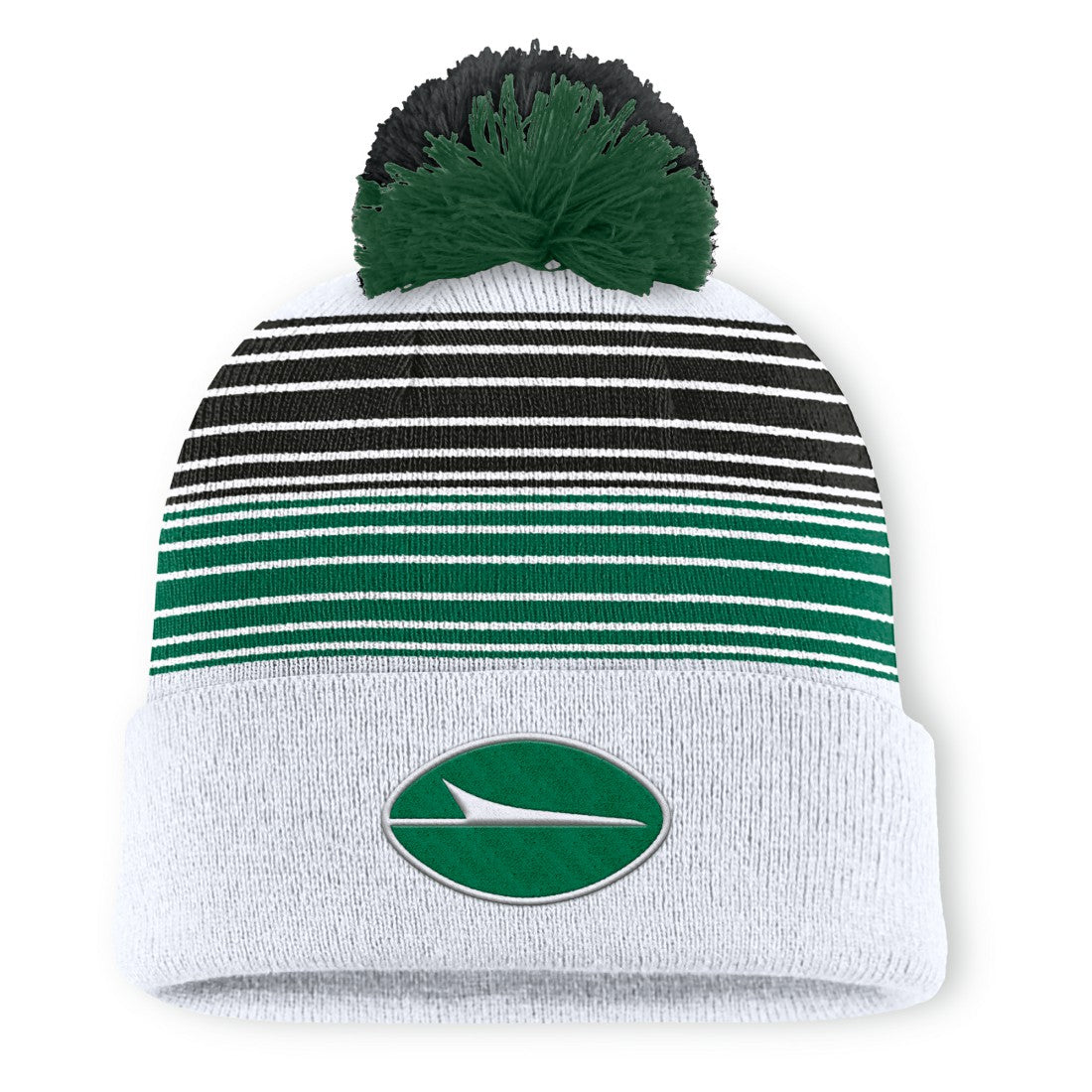 New York Jets Ghost Cuffed Knit Hat with Pom White - Fanatics