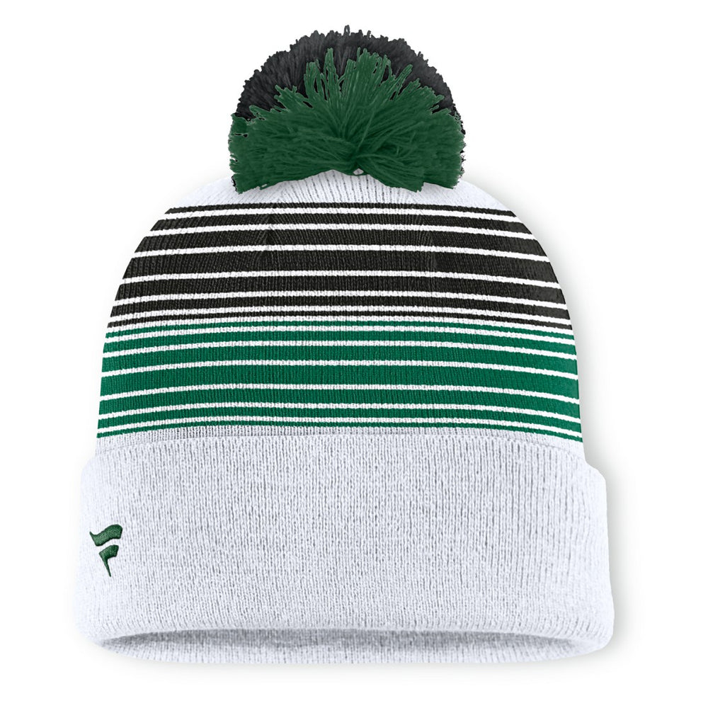 New York Jets Ghost Cuffed Knit Hat with Pom White - Fanatics