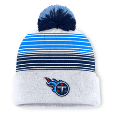 Tennessee Titans Ghost Cuffed Knit Hat with Pom White - Fanatics