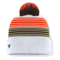 Cleveland Browns Ghost Cuffed Knit Hat with Pom White - Fanatics