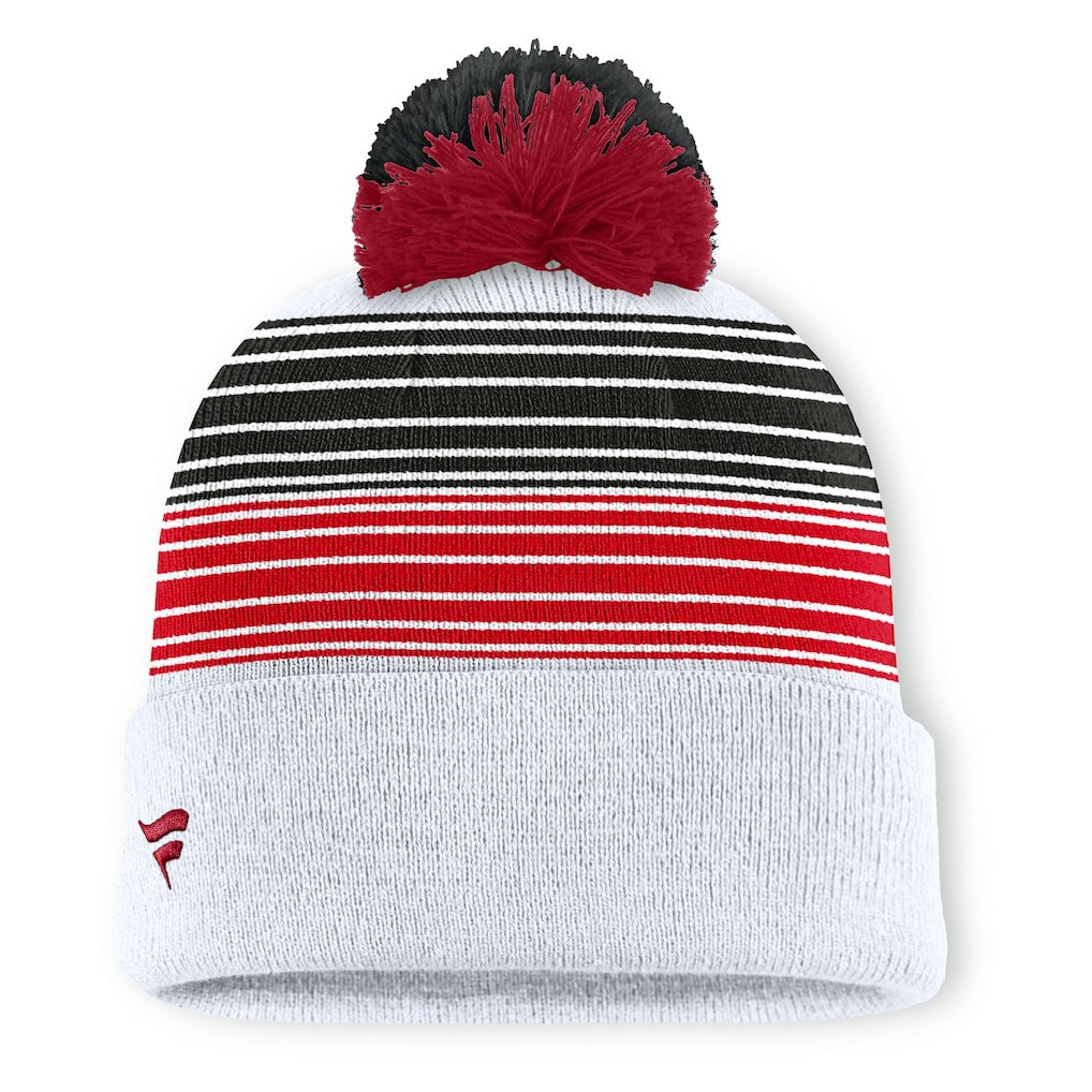 San Francisco 49ers Ghost Cuffed Knit Hat with Pom White - Fanatics