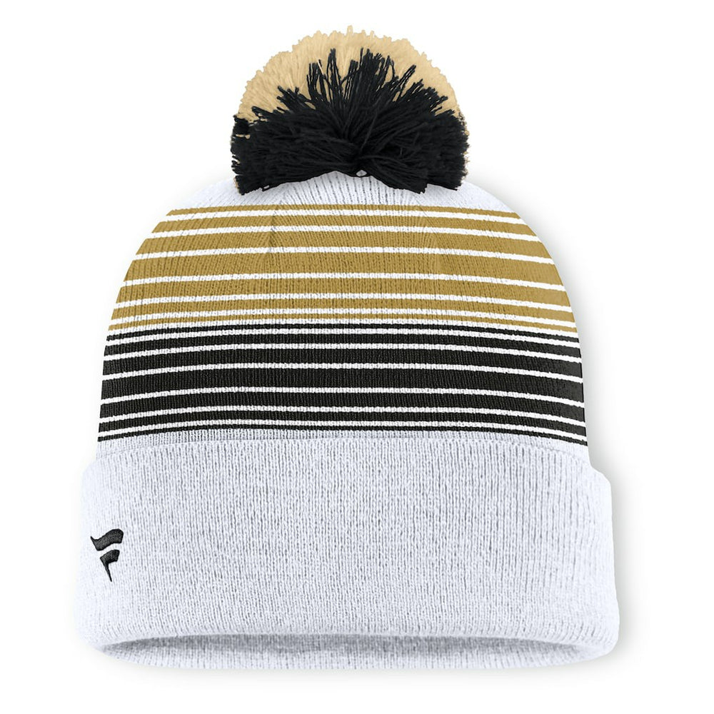 New Orleans Saints Ghost Cuffed Knit Hat with Pom White - Fanatics