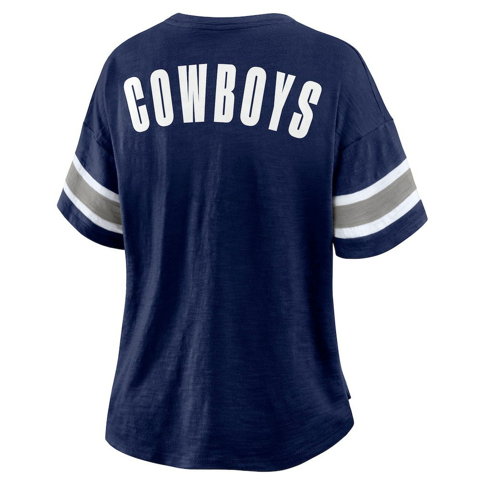 Dallas Cowboys Women's Redzone Curl Route T-Shirt Navy - Fanatics