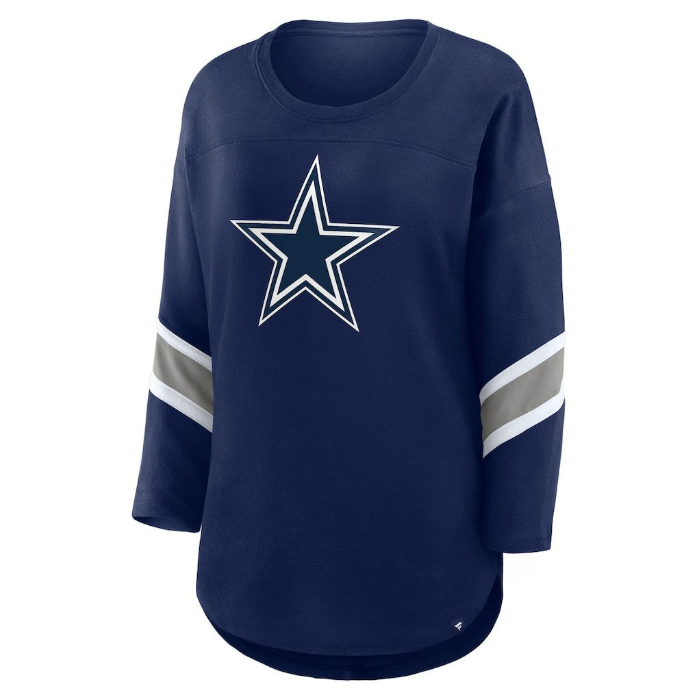 Dallas Cowboys Women's Redzone 3/4-Sleeve T-Shirt Navy - Fanatics