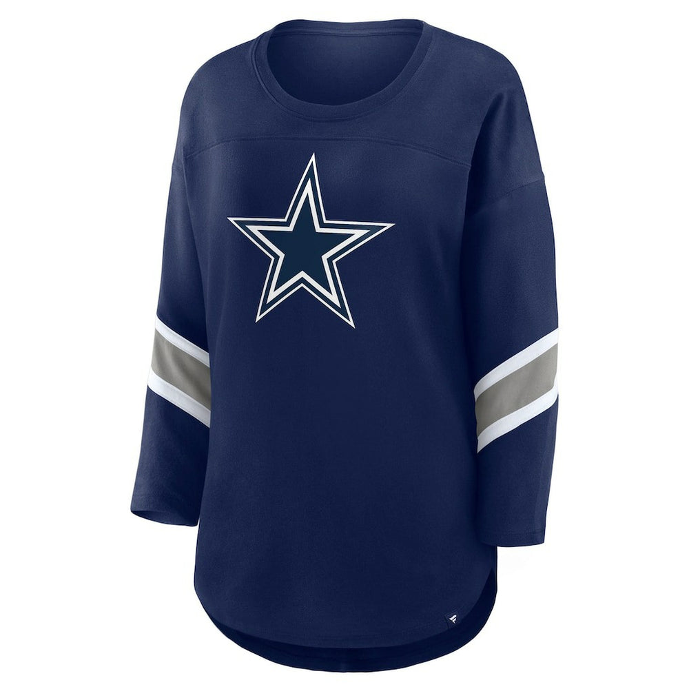 Dallas Cowboys Women's Redzone 3/4-Sleeve T-Shirt Navy - Fanatics