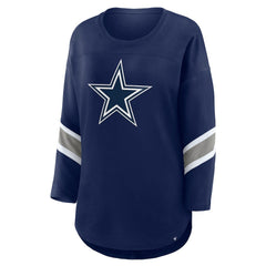 Dallas Cowboys Women's Redzone 3/4-Sleeve T-Shirt Navy - Fanatics