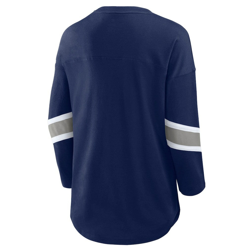 Dallas Cowboys Women's Redzone 3/4-Sleeve T-Shirt Navy - Fanatics