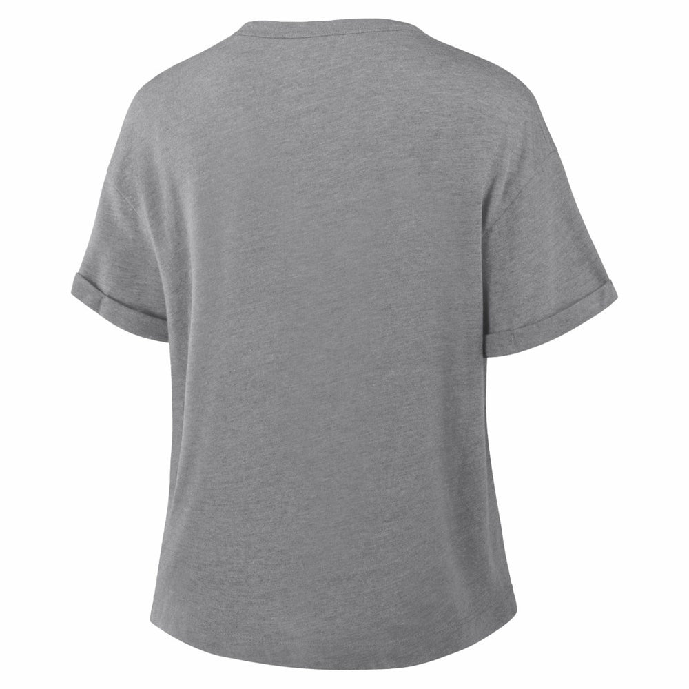 Dallas Cowboys Women's Pennant Wave Tribute Tri-Blend Boxy T-Shirt Heather Gray - Fanatics