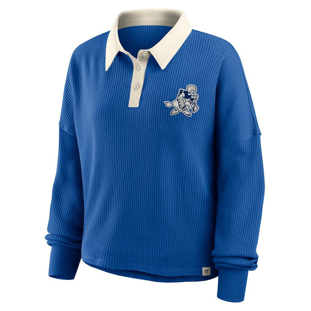 Dallas Cowboys Women's Oversized Hometown Premium Thermal Long Sleeve Shirt Royal - Fanatics