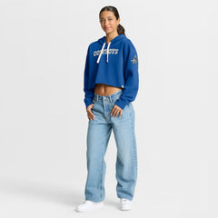 Dallas Cowboys Women's Oversized Hometown Heritage Cropped Hoodie Royal - Fanatics
