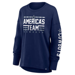 Dallas Cowboys Women's Hometown Legacy Long Sleeve T-Shirt Navy - Fanatics