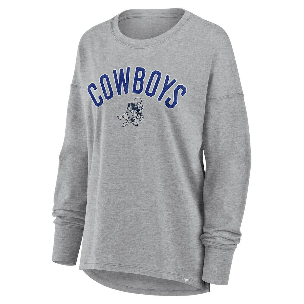 Dallas Cowboys Women's Hometown Legacy Long Sleeve T-Shirt Heather Gray - Fanatics
