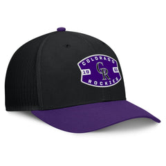 Colorado Rockies Fanatics Cutoff Adjustable Trucker Hat Lifestyle