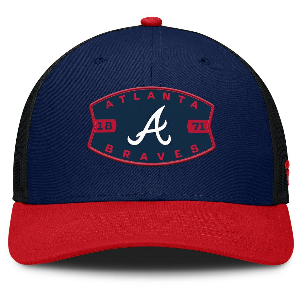 Atlanta Braves Fanatics Cutoff Adjustable Trucker Hat for sale