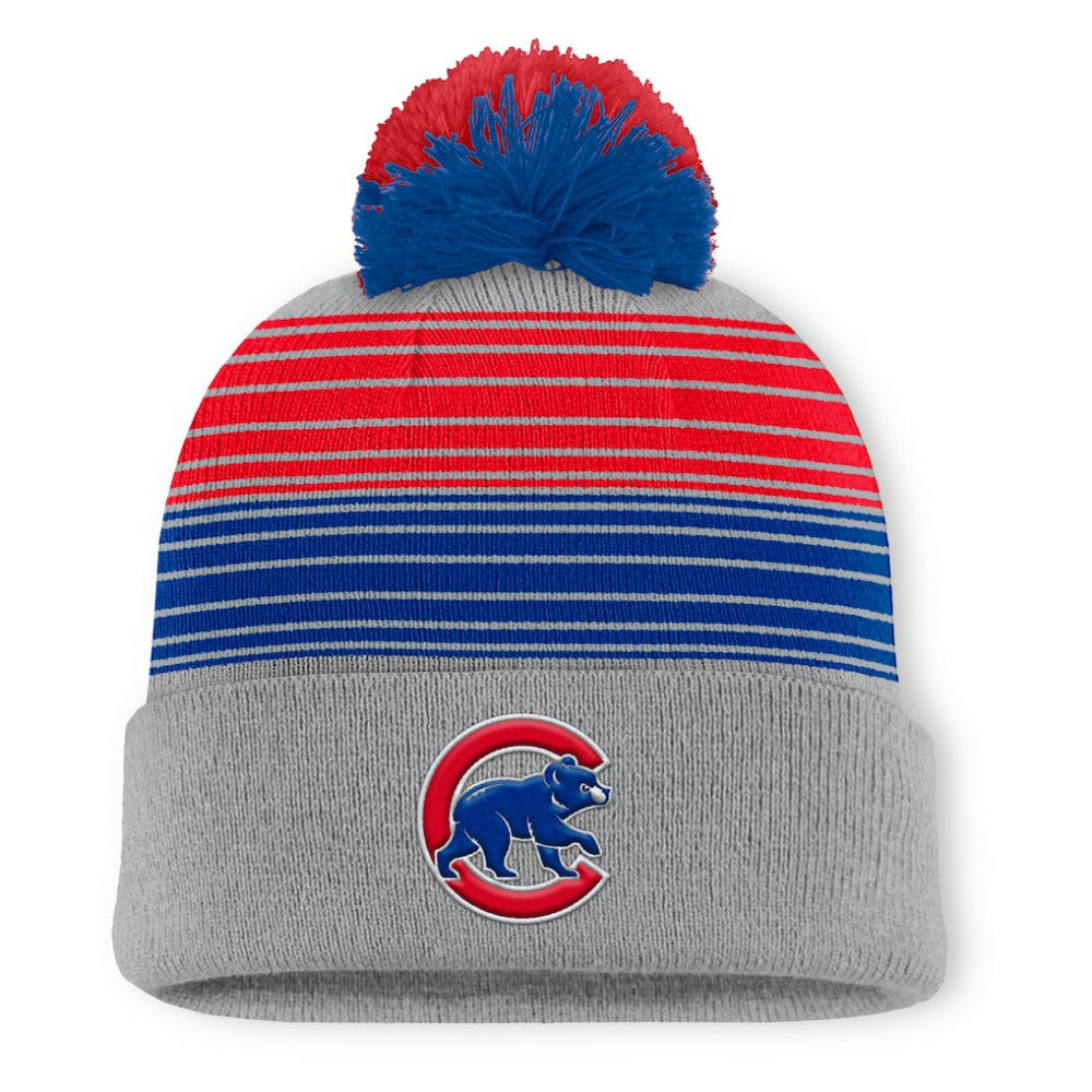 Chicago Cubs Fanatics Balk Cuffed Knit Hat with Pom discount