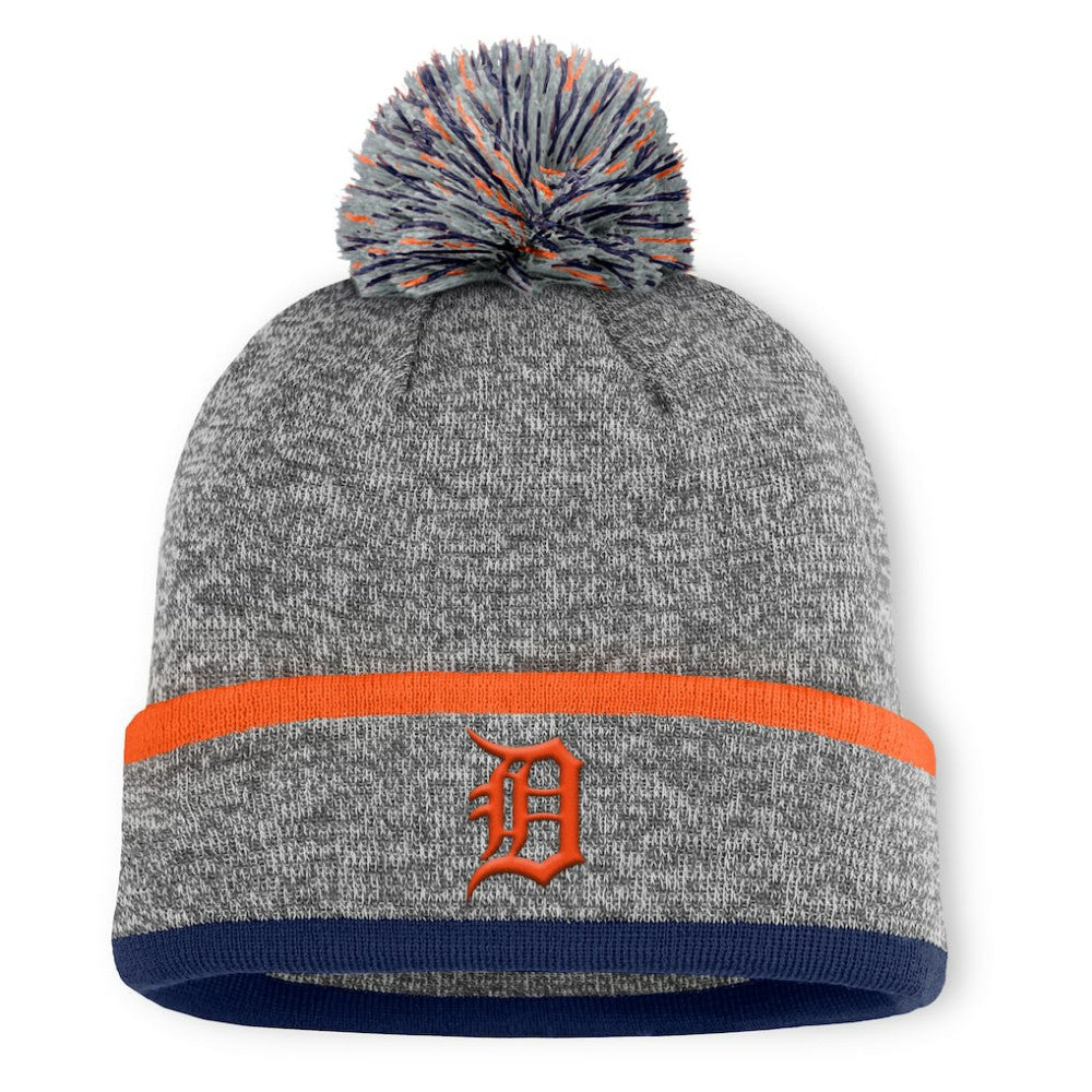 Detroit Tigers Fanatics Backstop Cuffed Knit Hat with Pom Clearance