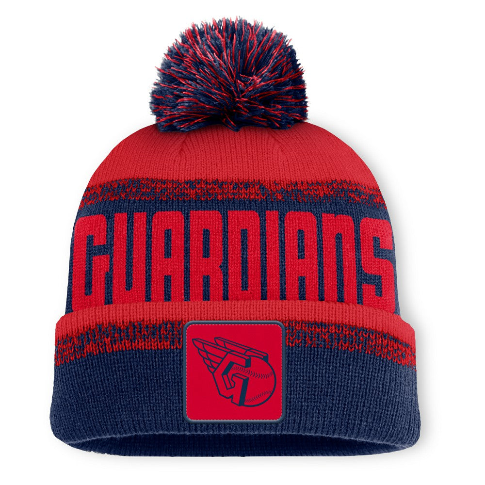Cleveland Guardians Fanatics No-Doubter Cuffed Knit Hat with Pom Lifestyle