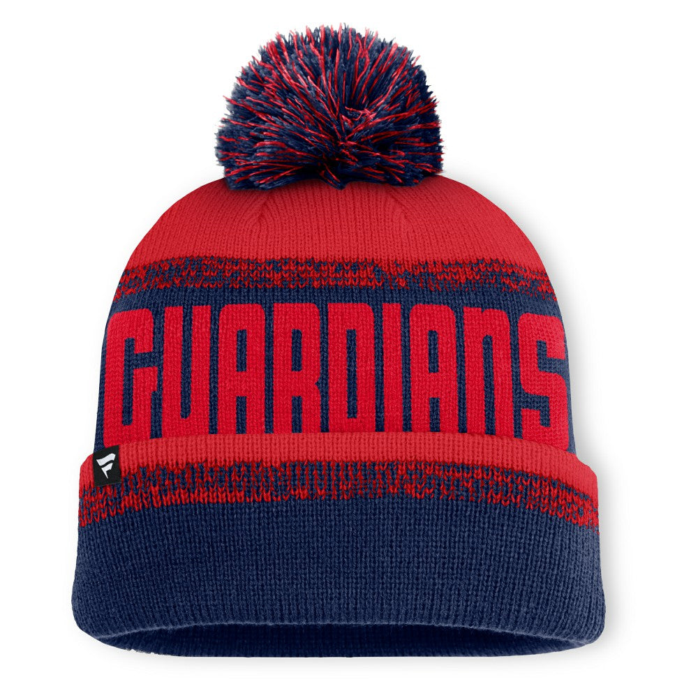 Cleveland Guardians Fanatics No-Doubter Cuffed Knit Hat with Pom Lifestyle
