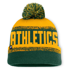 Athletics Fanatics No-Doubter Cuffed Knit Hat with Pom Near Me