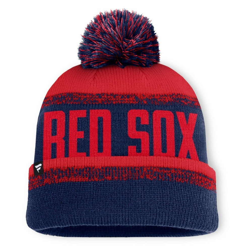 Boston Red Sox Fanatics No-Doubter Cuffed Knit Hat with Pom Near Me