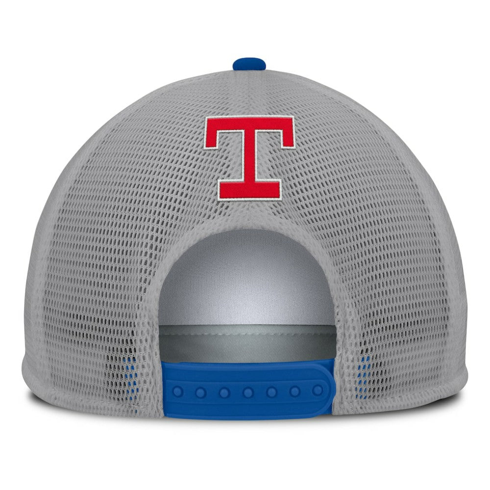 Texas Rangers Fanatics Cranked Foam Front Patch Trucker Adjustable Hat Online