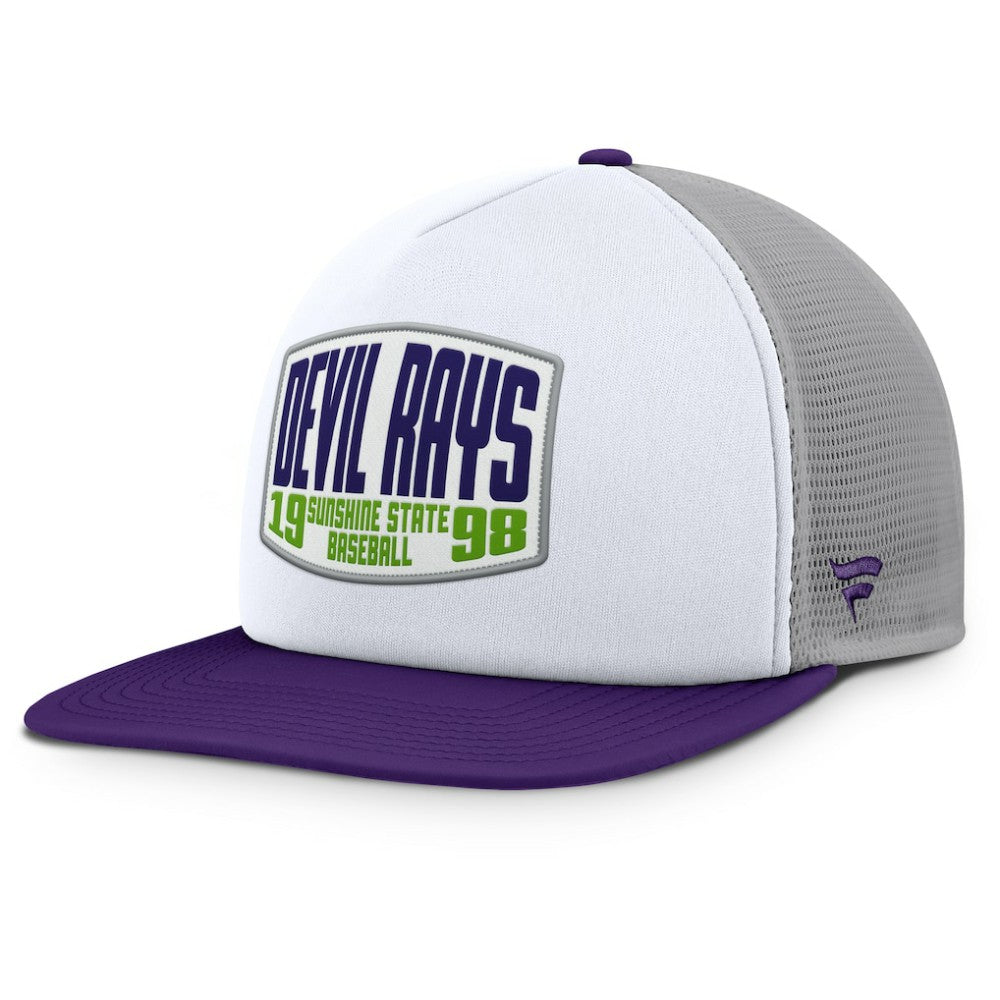 Tampa Bay Rays Fanatics Cranked Foam Front Patch Trucker Adjustable Hat Sale