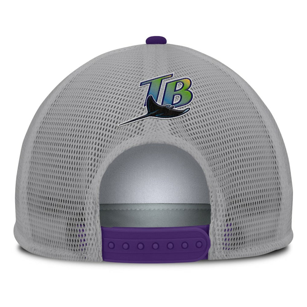 Tampa Bay Rays Fanatics Cranked Foam Front Patch Trucker Adjustable Hat Sale
