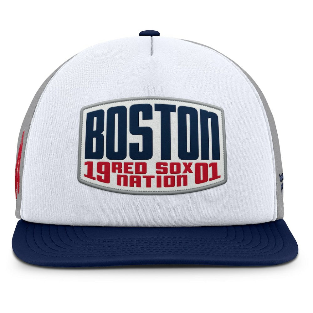 Boston Red Sox Fanatics Cranked Foam Front Patch Trucker Adjustable Hat Clearance