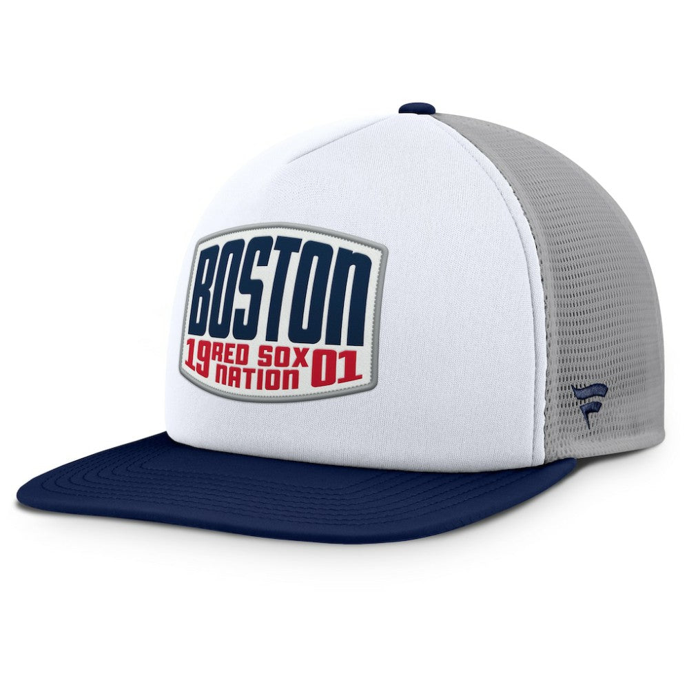 Boston Red Sox Fanatics Cranked Foam Front Patch Trucker Adjustable Hat Clearance