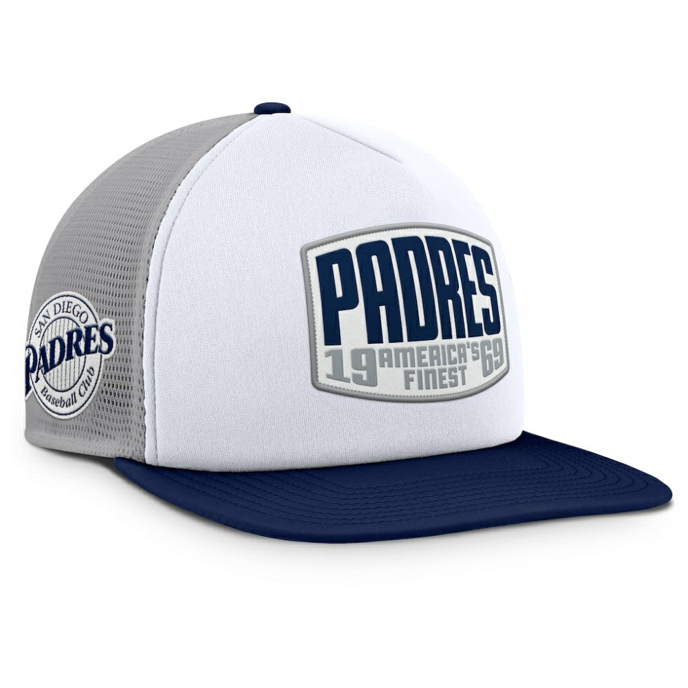 San Diego Padres Fanatics Cranked Foam Front Patch Trucker Adjustable Hat for sale