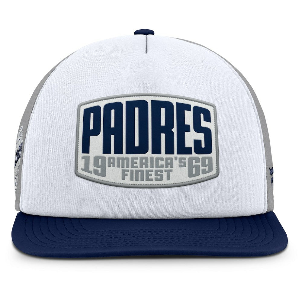 San Diego Padres Fanatics Cranked Foam Front Patch Trucker Adjustable Hat for sale