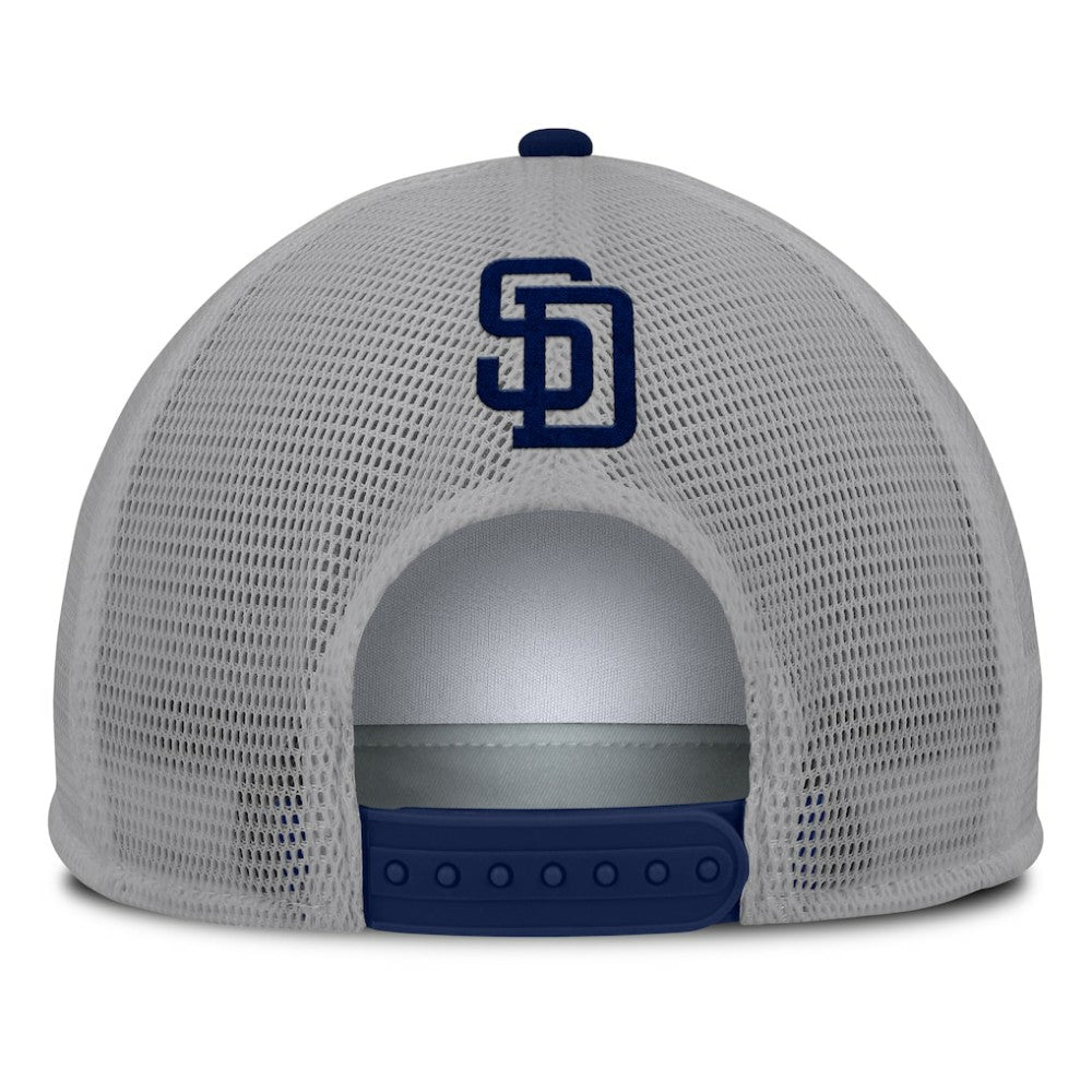 San Diego Padres Fanatics Cranked Foam Front Patch Trucker Adjustable Hat for sale