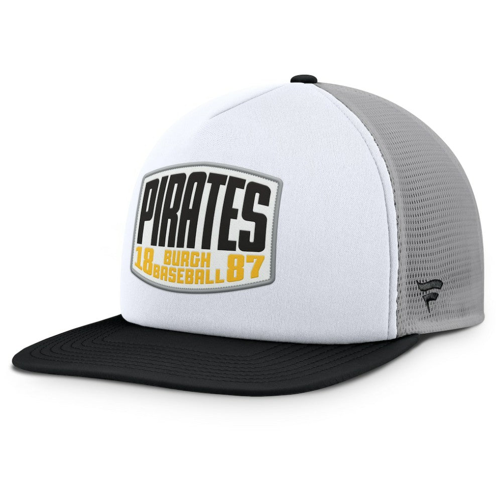 Pittsburgh Pirates Fanatics Cranked Foam Front Patch Trucker Adjustable Hat for sale