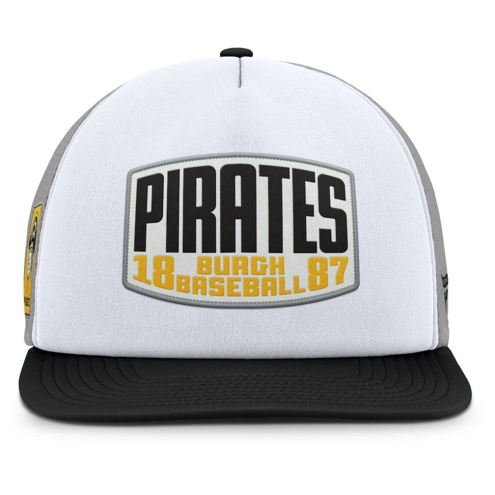 Pittsburgh Pirates Fanatics Cranked Foam Front Patch Trucker Adjustable Hat for sale