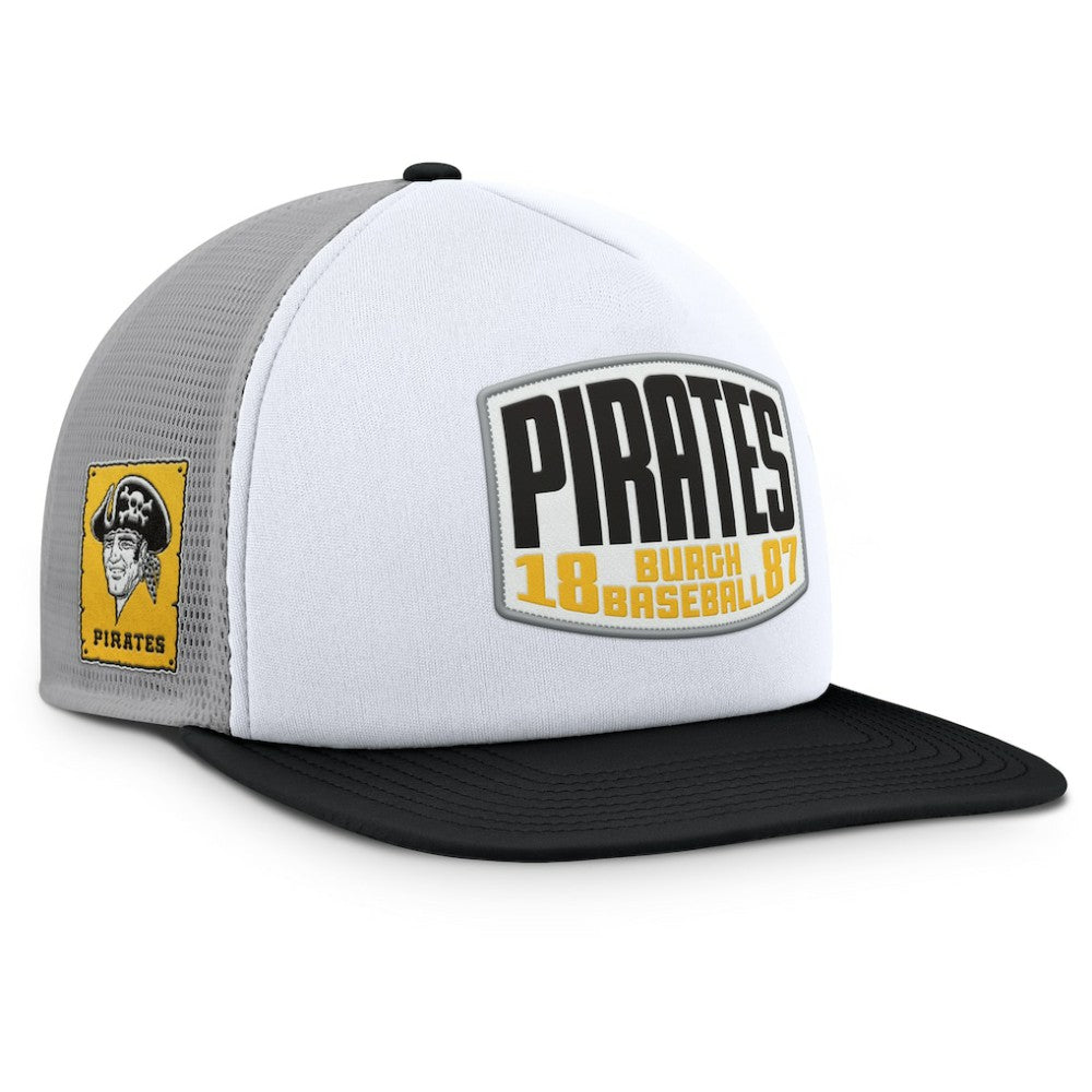 Pittsburgh Pirates Fanatics Cranked Foam Front Patch Trucker Adjustable Hat for sale
