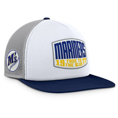 Seattle Mariners Fanatics Cranked Foam Front Patch Trucker Adjustable Hat Clearance